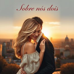 A romantic book cover featuring a realistic portrait of a couple