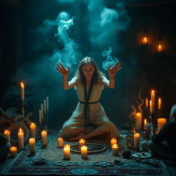 A mystical ritual scene designed to overcome feelings of being blocked or when everything seems to go wrong