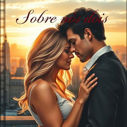 A romantic book cover featuring a realistic portrait of a couple