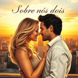 A romantic book cover featuring a realistic portrait of a couple