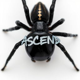 Close-up photo of a Black Widow spider from an overhead perspective