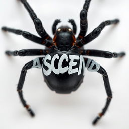 Close-up photo of a Black Widow spider from an overhead perspective