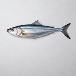 An anatomically accurate sardine fish, depicted with careful attention to every detail to show its unique features.