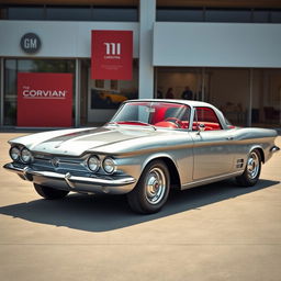 Uber realistic portrayal of the 1962 Corvair Super Spyder Concept, featuring its iconic air-cooled design