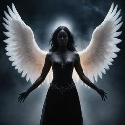 An incredible paranormal fusion of angel and demon in universal form, embodying both celestial goodness and infernal darkness