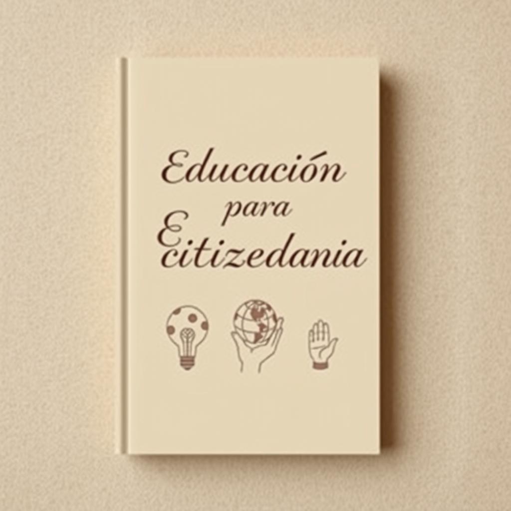 An elegant yet simple book cover with the title 'Educación para la ciudadanía' beautifully inscribed in chic, elegant script