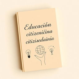 An elegant yet simple book cover with the title 'Educación para la ciudadanía' beautifully inscribed in chic, elegant script