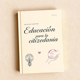 An elegant yet simple book cover with the title 'Educación para la ciudadanía' beautifully inscribed in chic, elegant script