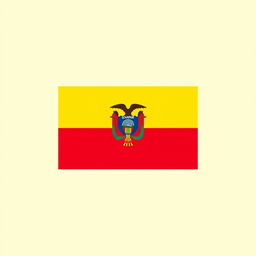 A minimalist rendition of the Ecuadorian flag, featuring the iconic horizontal tricolor stripes in simplified hues of yellow, blue, and red
