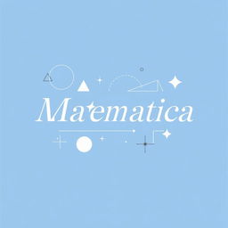 An easy-to-draw yet elegant book cover with the title 'Matematica' beautifully written in a sleek, modern font