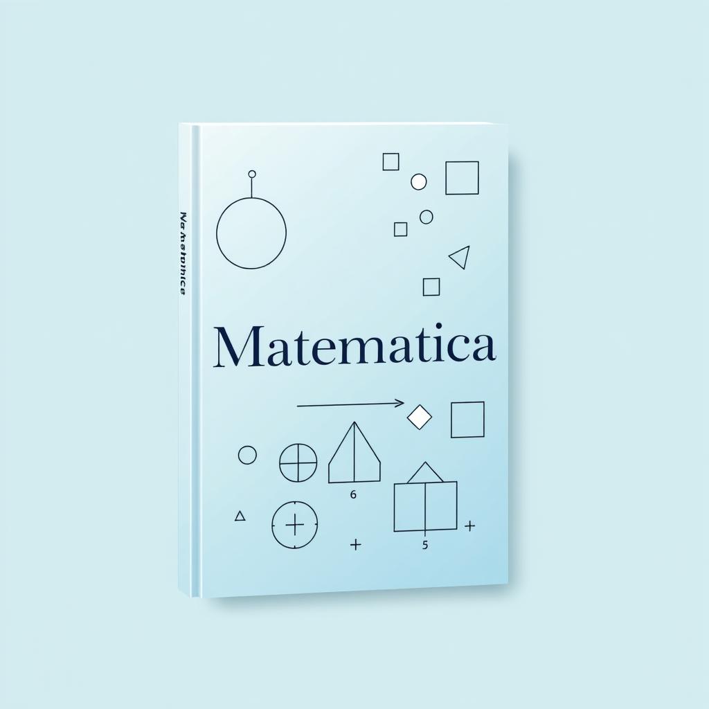 An easy-to-draw yet elegant book cover with the title 'Matematica' beautifully written in a sleek, modern font