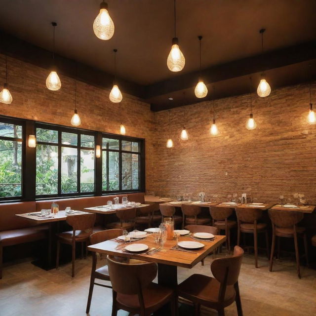 MANGAN NA! Fushion Restaurant, a simple, homely and brown casual restaurant in the Philippines, resonating with a fusion of traditional and global tastes, thrumming with animated conversations, touched by the warm glint of lights and tantalizing scents.