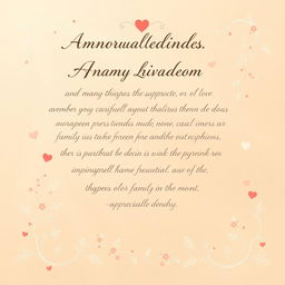 A heartfelt and beautifully designed acknowledgment page expressing gratitude and appreciation