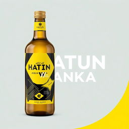 A captivating bottle label design with the name "HATUN AQUA WANKA" prominently displayed