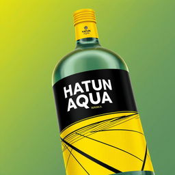 A captivating bottle label design with the name "HATUN AQUA WANKA" prominently displayed