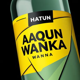 A dynamic and visually striking label design with the name "HATUN AQUA WANKA" prominently featured