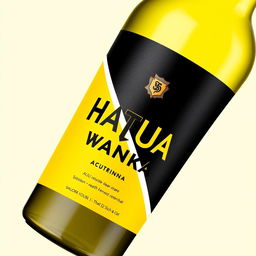 A dynamic and visually striking label design with the name "HATUN AQUA WANKA" prominently featured