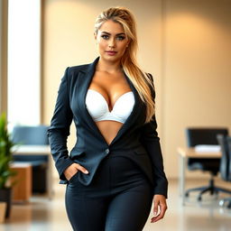 A stunning 20-year-old Czech female secretary who exudes an enticing blend of professionalism and allure