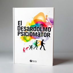 A captivating and dynamic book cover for a title, "El Desarrollo Psicomotor," showcasing a vibrant journey of human development