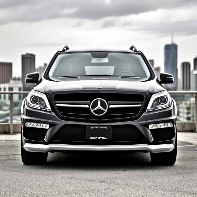 2015 Mercedes Benz GL63 AMG in a striking black and white two-tone color scheme