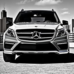 2015 Mercedes Benz GL63 AMG in a striking black and white two-tone color scheme