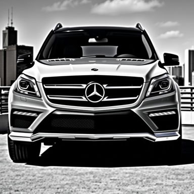 2015 Mercedes Benz GL63 AMG in a striking black and white two-tone color scheme