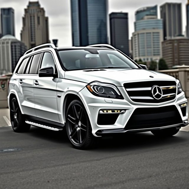 2015 Mercedes Benz GL63 AMG featuring a sophisticated two-tone custom paint job in black and white