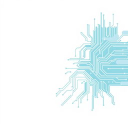 A simple yet modern cover page design for an IT service catalog, featuring a minimalist digital circuit board pattern in subtle shades of blue and green