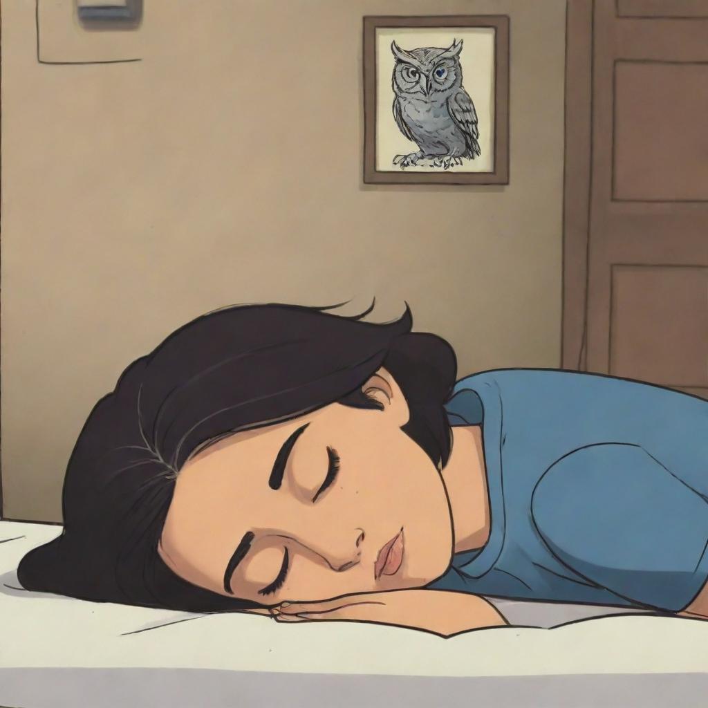 Illustrate an emotional scene from The Owl House where Luz finds Amity passed out. The scene should capture the worry and concern in Luz's expression, while Amity looks vulnerable and helpless.