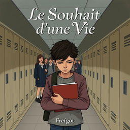 An e-book cover illustration depicting a somber scene of a teenager being bullied