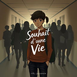 A gripping and emotional book cover illustrating a teenager facing the harsh reality of harassment