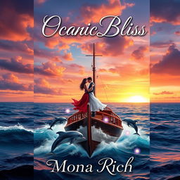 A captivating and enchanting book cover for the title 'Oceanic Bliss' by Mona Rich