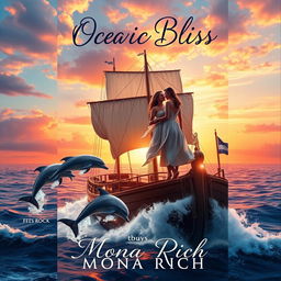 A captivating and enchanting book cover for the title 'Oceanic Bliss' by Mona Rich