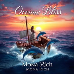 A captivating and enchanting book cover for the title 'Oceanic Bliss' by Mona Rich