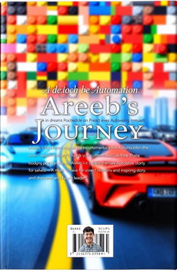 Back cover featuring the vibrant text for "Areeb's Journey