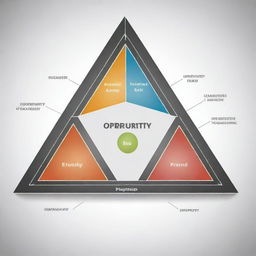 Create an innovative diagram representing opportunity, institutional, social network, collective action, and fraud triangle theories. Each theory should be represented as a distinct element, interconnected and influencing each other.