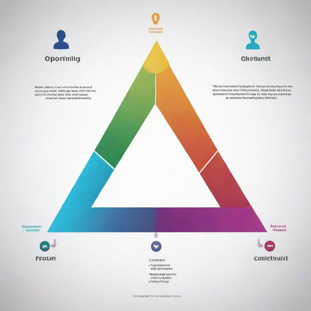 Create an innovative diagram representing opportunity, institutional, social network, collective action, and fraud triangle theories. Each theory should be represented as a distinct element, interconnected and influencing each other.