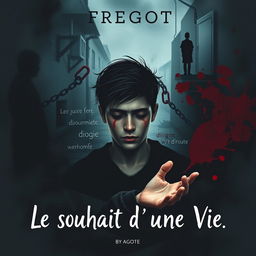 Book cover for "Le Souhait d'une Vie" by Fregot featuring a dark and emotional theme