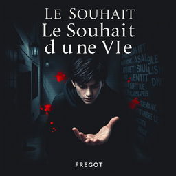 Book cover for "Le Souhait d'une Vie" by Fregot featuring a dark and emotional theme