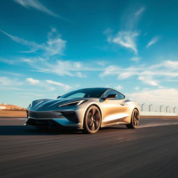 An impressive crossover utility vehicle (CUV) that creatively blends the sleek, sporty design of the Corvette C8 with the elegant features of the 2024 Buick Envista