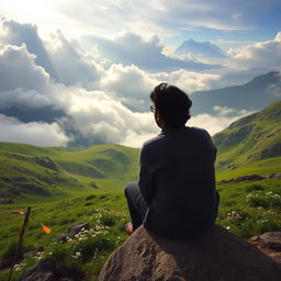 A stunning valley enveloped by clouds in the picturesque region of Sikkim