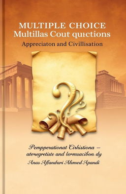 A captivating book cover design for "Multiple Choice Questions for the subject Appreciation of Ethics and Civilisation" ("Penghayatan Etika dan Peradaban") by Anas Afandi Ahmad Apandi