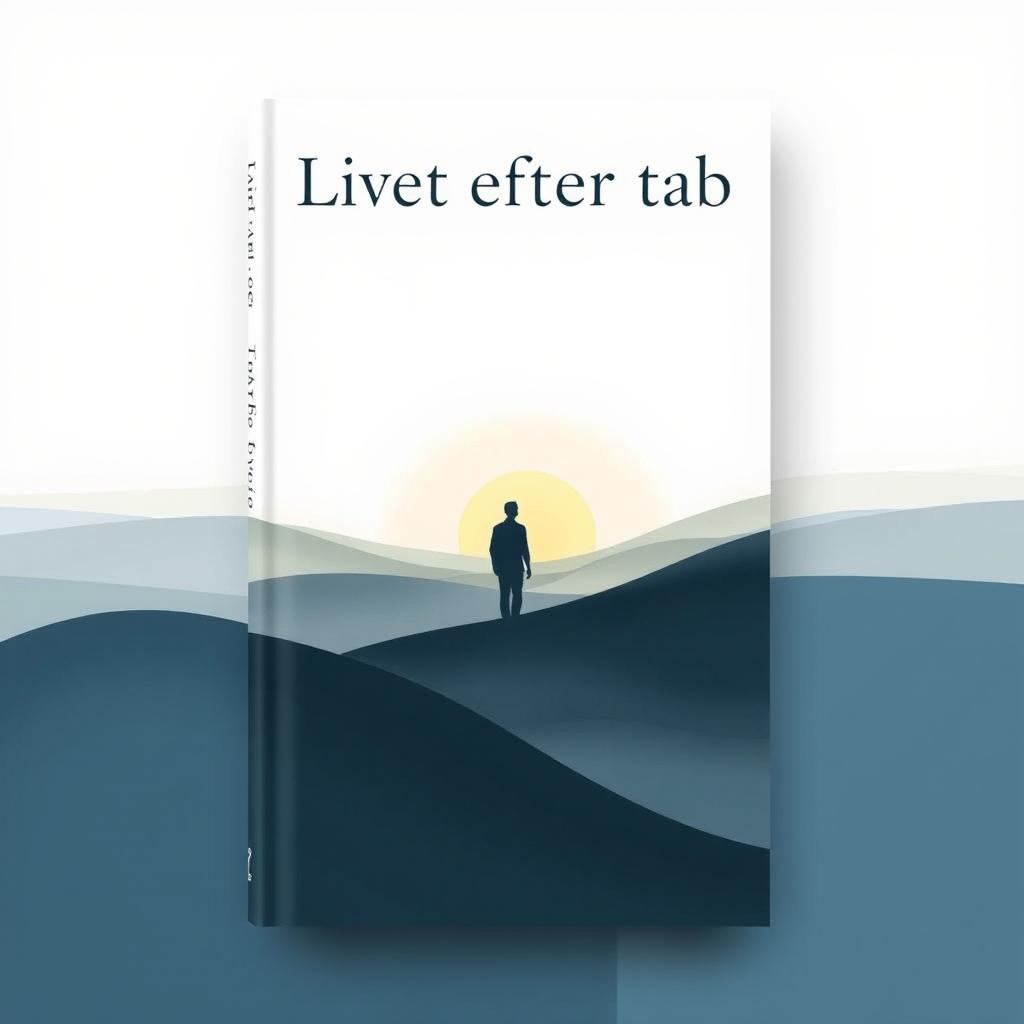 A captivating book cover designed for the title "Livet efter tab", featuring an abstract representation of life's journey through loss, depicted with soft gradients and expressive, flowing lines