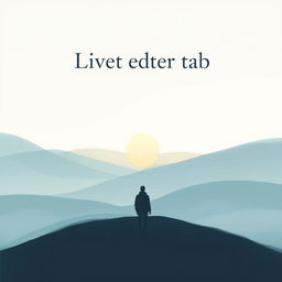 A captivating book cover designed for the title "Livet efter tab", featuring an abstract representation of life's journey through loss, depicted with soft gradients and expressive, flowing lines