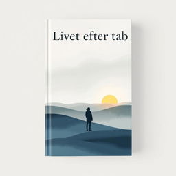 A captivating book cover designed for the title "Livet efter tab", featuring an abstract representation of life's journey through loss, depicted with soft gradients and expressive, flowing lines