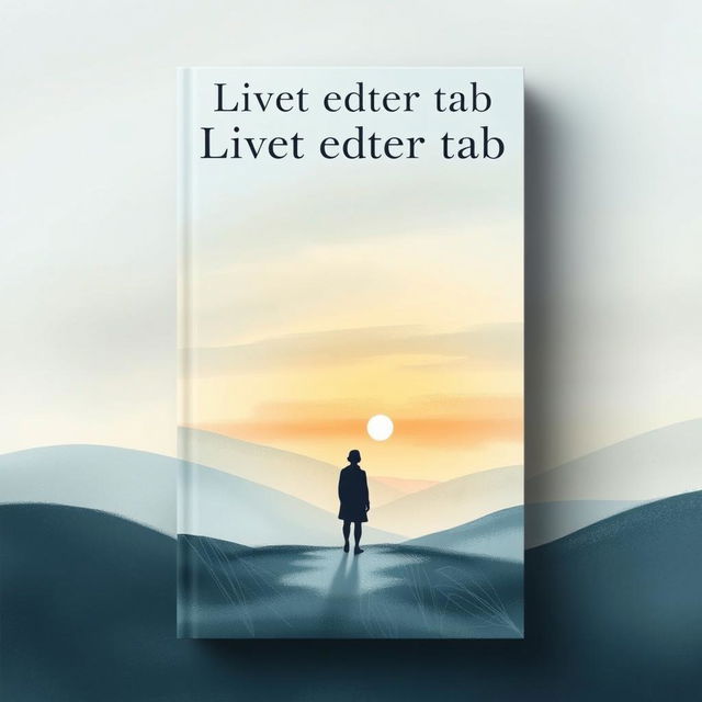 A captivating book cover designed for the title "Livet efter tab", featuring an abstract representation of life's journey through loss, depicted with soft gradients and expressive, flowing lines