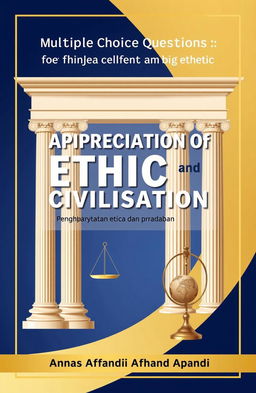 A book cover featuring the title "Multiple Choice Questions for the Subject Appreciation of Ethics and Civilisation / Penghayatan Etika dan Peradaban"