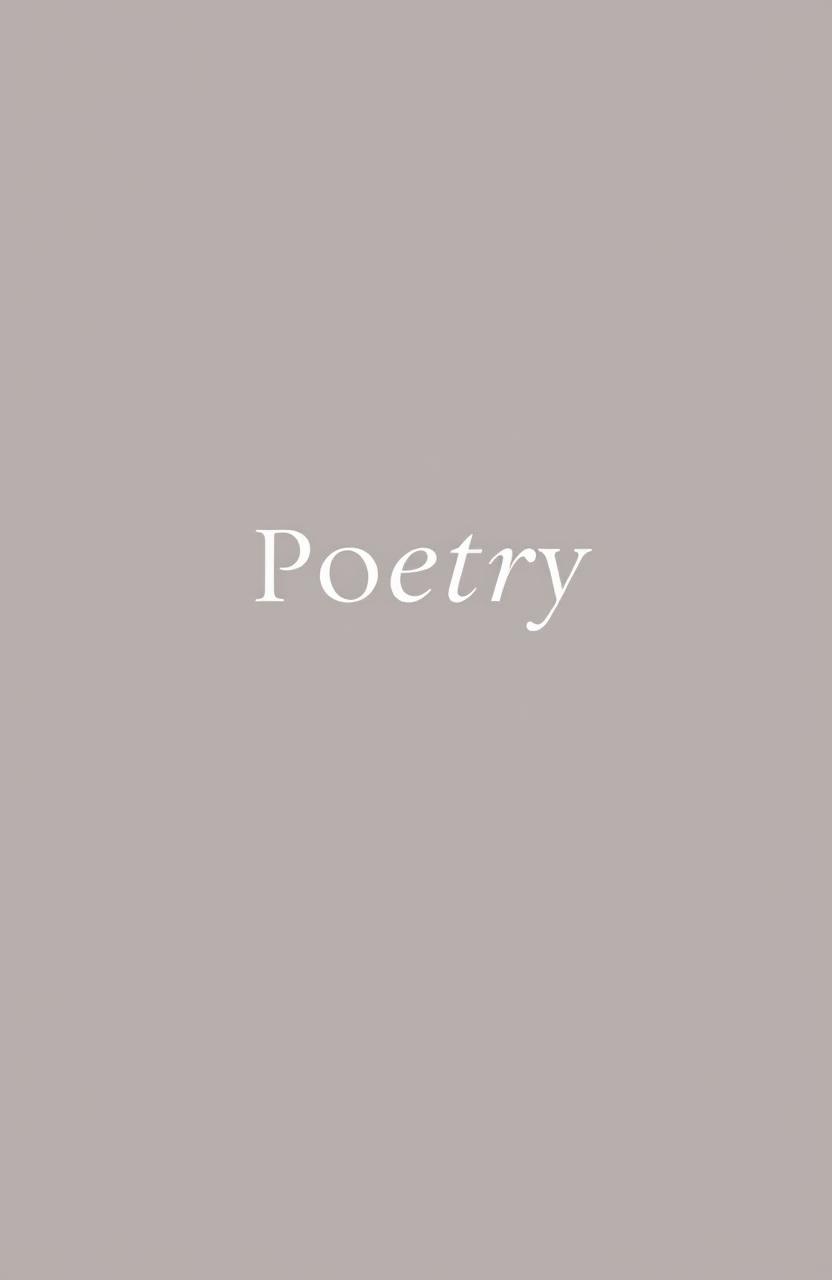 Elegant and sophisticated book cover for a poetry book, featuring a minimal design