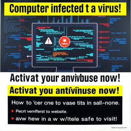 A captivating informational poster focusing on computer security issues