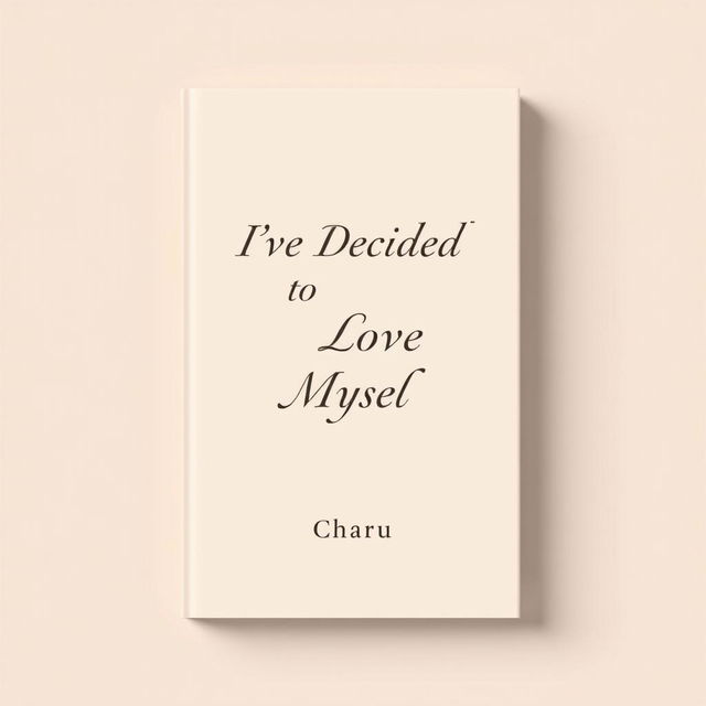 Minimalistic book cover for 'I've Decided to Love Myself' by Charu